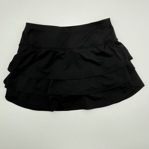 Athleta Skort XXS Black Ruffled Tiered Athletic Golf Workout Skirt Activewear